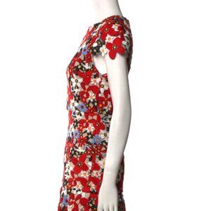 Alice + Olivia Embroidered Lace Dress